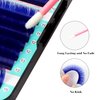 VAVALASH Colored Easy Fan Eyelash Extensions 0.07 C Curl 8-15mm Mixed Tray Blue Self Fanning Lashes 2D-10D Colorful Volume lash extensions（Blue,0.07-C-8-15 Mix）