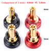 RCHUBAM Heatsink Bullet Plug Grips 2PCS Banana Plug Connectors with Brass Heatsink Grips - 4mm/5mm Aluminum RC Battery Bullet Plug for RC Model Crawler Cars Upgrade Parts (5.0mm)