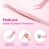 FindLove Self Adhesive Eyelashes No Glue Needed False Lashes Natural Look Lash Extensions Reuseable Self Adhesive Lashes Waterproof Wispy Fluffy Lashes with Tweezer