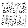6-Pack Halloween Bat and Spider Temporary Tattoo Stickers - 5.5 x 8.2 Inch Black Bat, Spider, and Web Design - Perfect for Halloween Cosplay, Party Decorations, and Kids & Adults Face and Body Makeup