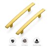 Ravinte 10 Pack 6 Inch Curved Cabinet Pulls Brushed Brass Zinc Alloy Kitchen Cupboard Hadware Arch Drawer Handles Cabinet Pulls 6" Length,3.75" Hole Center