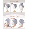 Hicober Microfiber Towel, 3 Packs Hair Turbans for Wet Hair, Drying Hair Wrap for Curly Hair Women Anti Frizz(Purple,Blue,Grey)