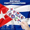 100 PCS Cuban Flag Cuba Birthday Party Decorations Favors Supplies Temporary Tattoos Decor Havana Nights National Country World Pennant Flags Stickers For Boys Girls Gift School Prizes Rewards