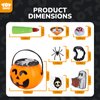 TOY Life Halloween Toys Prefilled Pumpkins Buckets Halloween Party Favors for Kids Bulk, 162Pcs Halloween Pinata Stuffers Halloween Bucket Goodies Bag Halloween Prizes Trick or Halloween Treats