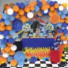 Labeol 127pcs Blue and Orange Balloons Garland Kit Balloon Arch Coffetti Balloons 18/12/10/5 Inch Balloons for Boys Girls Birthday Party Decoration Supplies Baby Shower