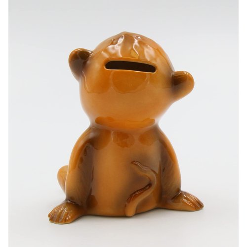 Cosmos Gifts 20913 Porcelain Monkey Piggy Bank 5" H