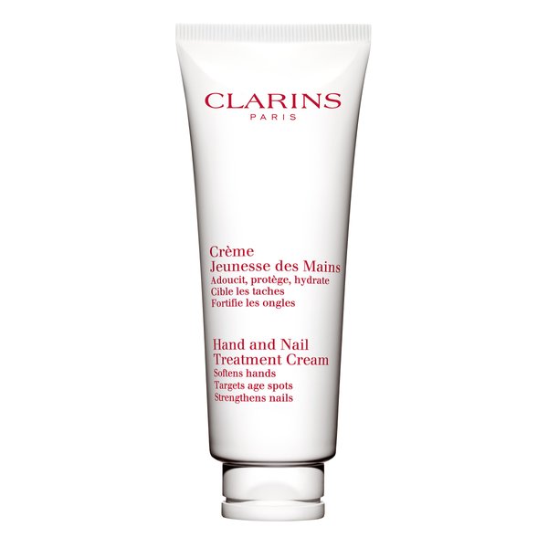 Clarins Hand and Nail Treatment Cream | Award-Winning | Softens, Nourishes and Shields Skin | Strengthens Nails and Conditions Cuticles | Natural Plant Extracts, Including Shea Butter | 3.4 Ounces