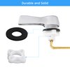 iFealClear Toilet Tank Flush Lever Replacement, Universal Front Mount Handle Toilet Tank Trip Lever with Stainless Steel Flapper Chain, Easy Install, Solid Brass Material, Chrome Finish