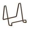 TRIPAR 4-Inch Metal Mahogany Painted Square Kitchen Book Holder/Stand, Wire Mini Easel, Small Photo Stands for Table, Display for Picture Frames, Plaques & Plates