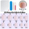 LoveOurHome 240PC Square Press on Nails Short Fake Nail, Short Press on Nails Square Light Pink Glue on Nail Full Cover Artificial Fingernail Girls Kids XS Acrylic Nail Press Nail with Adhesive Tab
