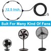 Signice Fan Misting Kit - Upgraded Adjustable 26FT Fan Misters for Cooling Outdoor with 5 Mist Nozzles DIY Water Mister Fans for Outside Patio Backyard