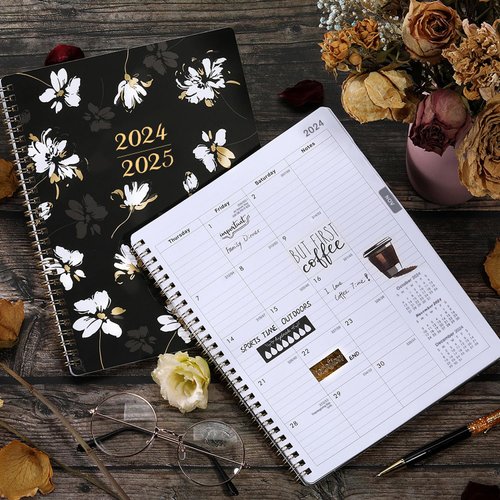 2024-2025 Planner - Academic Planner 2024-2025 from July 2024- June 2025, Weekly Monthly Planner 2024-2025 with To Do List, Floral Cover, 8" x 10"