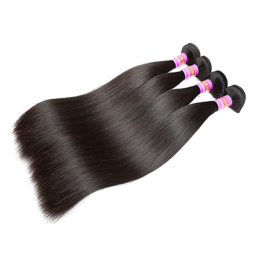 RN BEAUTY Brazilian Straight Virgin Hair 4 Bundles Deals Mink Unprocessed Remy Hair Good Cheap Weave Wefts Human Hair Extensions 50g/Piece 200Gram Natural Black Color 10 10 10 10 Inches