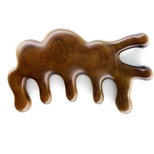 Sitronugras Wooden Comb Hair Massage, Green Sandalwood Wide Tooth Hair Comb,Scalp,Head Massage comb，Anti-Static No Snag Wooden Combs for Men,Women with free pouch