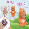 NILISWIEST Mini Rebirth Doll, Gift Box Miniature Doll, Toys for Kids Over 3 Years Old (Style D)