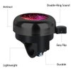 MZELQ Bicycle Bell Cute Clear Sound Adjustable Size Aluminum Bike Accessories Bell Ring for Girls Women Kids Adults, Black(Glitter Pattern)
