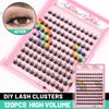 Bodermincer Lashes Clusters 10+12mm/12+14mm/14+16mm/16+18mm/10-12-14-16mm/14-16-18mm Mixed and 8-20mm to Choose Lashes Extension Kit lash Clusters Lashes Wispy Eyelash Extension （8mm)
