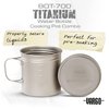 Vargo BOT - 700 | Titanium Cooking Pot and Water Bottle with Foldable Handles and Watertight Lid | 700ml (23 oz.) Durable & Lightweight Model T-466