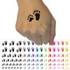 Bear Tracks Animal Paw Prints Temporary Tattoo Water Resistant Fake Body Art Set Collection - Dark Blue (One Sheet)
