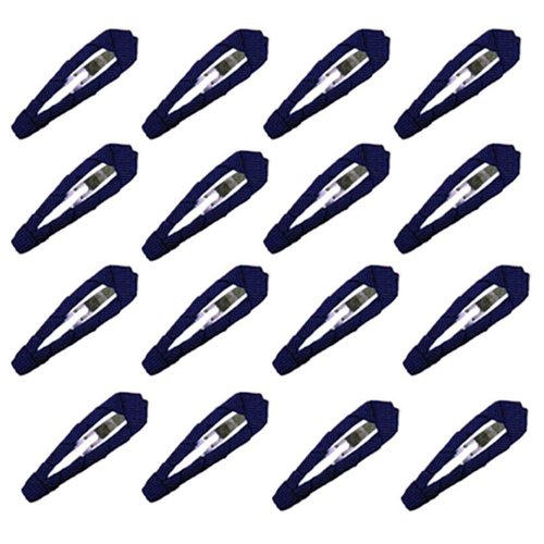 Women 2" Ribbon Wrapped Snap Clips, Barrettes (50pc 2"- Navy)