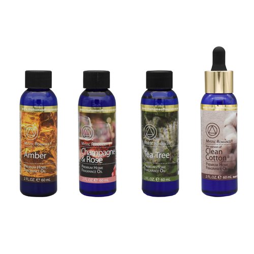 Fragrance oil per 4 Bottles of 2oz (Only one bottle comes with dropper)