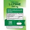Nature's Truth L-Lysine 500mg | 130 Caplets | Free Form | Essential Amino Acid | Non-GMO & Gluten Free Supplement