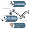 BRIGHT SHOWERS Brass Shower Arm Extender for Rain and Handheld Shower Head, 5 Inch Universal Shower Head Extension Arm, Height & Angle Adjustable, Chrome