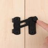 Acrux7 8 Pack Barn Door Latch Lock 2.75”x2” Black Stainless Steel Flip Door Latches Hardware Sliding Cabinet Barn Door Latch Antique Lock Gate Latches Wine Cabinet Closet Door Latches (Matte Black)