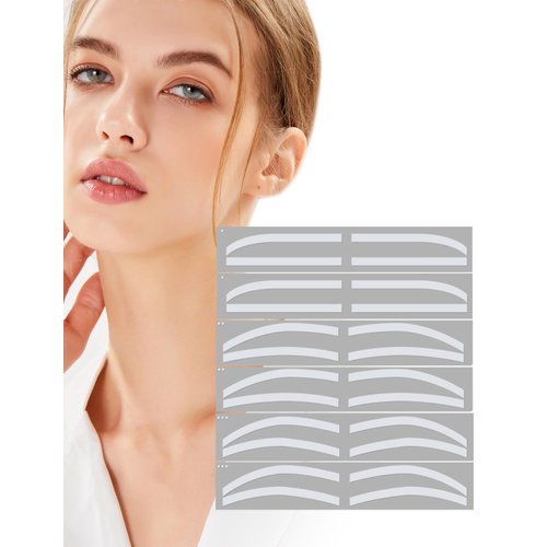 6 Pairs Eyebrow Auxiliary Sticker Disposable Adhesive Eyebrow Template Sticker Eyebrow Template Sticker