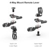 Funn UpDown Mountain Bike Dropper Seatpost 4 Way Mount CNC Remote Lever kit fits Both External and Internal Routing droppers, Smooth Action Easy-to-Use (Red)