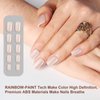 Polychrome&air Press On Nails Short Squoval ABS Natural Fit Fake Nails with Jelly Glue Reusable Manicure Glue On Nails Woman and Girl False Nail UV Cover Gel Glossy Nails 15Sizes 30PCS（Gloden&Cat)