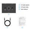 3.5mm Stereo Audio Switch Audio Switcher Passive Speaker Headphone Manual Selector Splitter Box Audio Sharing