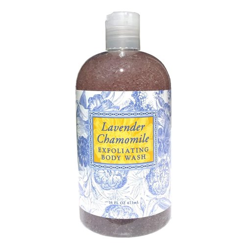 Greenwich Bay Trading Co. Exfoliating Lavender Chamomile Scented Body Wash - Luxury Spa Quality, Shea & Cocoa Butter Enriched - 16 Ounce (Lavender Chamomile)