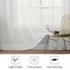 MIULEE 2 Panels Solid Color Sheer Window Curtains Elegant Window Voile Panels/Drapes/Treatment for Bedroom Living Room (54X108 Inches Ivory)