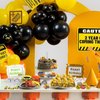 122 PCS Construction Party Favors Construction Theme Party Supplies Mini Construction Vehicles Rubber Bracelet Keychains Truck Button Pin Bags for Kids Birthday Party Favors Goodie Bag Fillers
