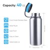 Gearland Canteen Stainless Steel Water Bottle with Nested Camping Cup and Lid for Bug Out Bag, Bushcraft Gear, Metal Canteen with a Wide Mouth Water Bottle and Mess Kit