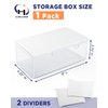 CollectHall Plastic Top loaders Storage Case with Dividers, Sports Card Storage Box for Baseball Cards, Trading Card Storage Box with Dividers- 1 Pcs