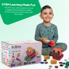 BEBLOX STEM Building Toys for Kids Dog Set - 128-Piece Connecting Tiles for Building Blocks, Educational Toys for Children, Preschool Learning Activities - Includes Manual Book