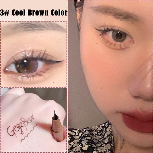 SUILU Liquid Eyeliner Pen,Lasting Pigment Eyeliner Pencil,Sweatproof And Waterproof Eye Liner,Ultra Fine Liquid Eyeliner Lotion For All Skin (Cool Brown Color)