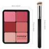 LSxia 12 Colors Cream [Blush] Makeup Palette for Cheeks - Multi-functional Blush Makeup Palette with Brush, Natural Matte Long Wearing, Waterproof Blendable Face Makeup Palette (#01)