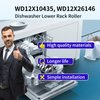 8 Pack of WD12X26146, WD12X10435, AP6989036 Lower Dishrack Roller Wheel Compatible with GE WD28X27241, WD12X10438, WD12X10439, WD12X10446 Dishwasher Rack Carrier and Roller Kit