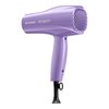 Hot Beauty 1875 Ceramic Hair Dryer, Powerful Fast Drying, Multi-Setting with Comb Attachment, Additional Detangler Included, Slide Bar Switch, Compact for Home & Travel (Purple)
