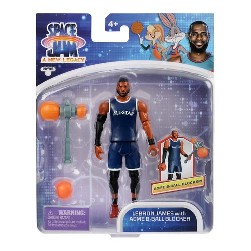 Oonies Space Jam: A New Legacy - Baller Action Figure - 5" Lebron James with Acme B-Ball Blocker