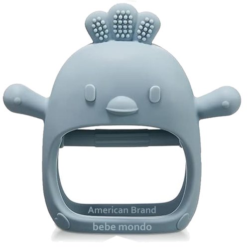 Teething Toys for Babies 0-6 months BPA Free,Never Drop Teether Baby Chew Toys for Teething Relief, Silicone Teether Pacifier Baby Teething Toys Newborn 0-3 Months for Sucking Needs,Infant Gift (Blue)