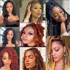 Springy Afro Twist Hair 3Pcs Pre-Separated Kinky Marley Twist Braiding Hair 24IN Springy Twist for Distressed Faux Locs Synthetic Hair Extensions Cuban Twist Hair(613#-Blonde)