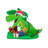 Festive Green 3D Christmas Dinosaur Craft Kit - 7" x 3" x 5.5" (12 Pcs) - Ideal for Kids' Holiday Arts & Crafts Projects, DIY Decorations & Gifts