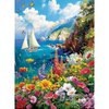 300 Pieces Puzzles for Adults–Colorful Garden By The Ocean Puzzle for Adults Children Elderly–Recycled Paper Puzzle 300 Pieces–Glossy, Sturdy Pieces Challenging Family Game Great Gift Idea (20.5x15in)