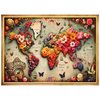WOODEN.CITY Wooden Puzzle 1000 Pieces for Adults - Colorful Map - Made in EU
