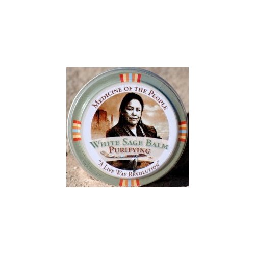 3 Tins Navajo Medicine Of The People White Sage Dry Lips Lip Balm - Minor Skin Ailments, 0.75 oz Each - Christmas Stocking Stuffer