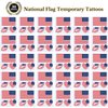 America Flag Tattoos, 30 Sheets America Flag Temporary Face Tattoos Stickers, 90 Pcs Waterproof Sweat National Flag Removable Fake Tattoos
